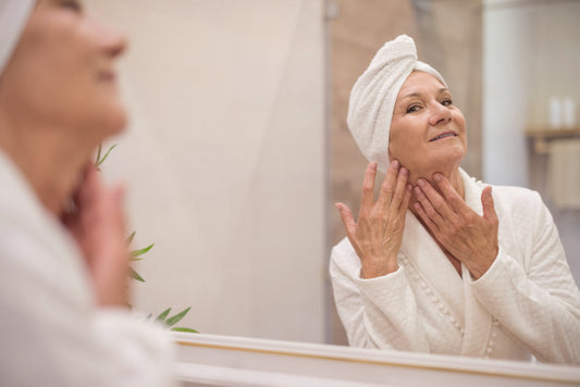 Skincare routine for ageing skin, focusing on barrier protection 